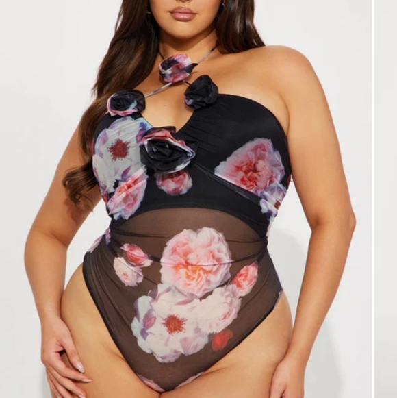 Fashion Nova Tops - Fashion Nova Multicolor Mesh Detail